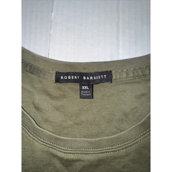 Robert Barakett Men's XXL Dark Green Tee Modern Casual Short Sleeve - Picture 2 of 7